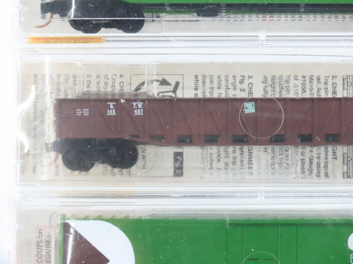 N Scale Micro-Trains MTL CP/GTW Railroad Gondola &amp; Box Cars 3-Pack Sealed