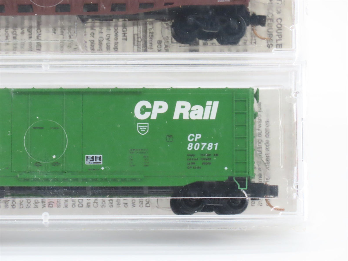 N Scale Micro-Trains MTL CP/GTW Railroad Gondola &amp; Box Cars 3-Pack Sealed