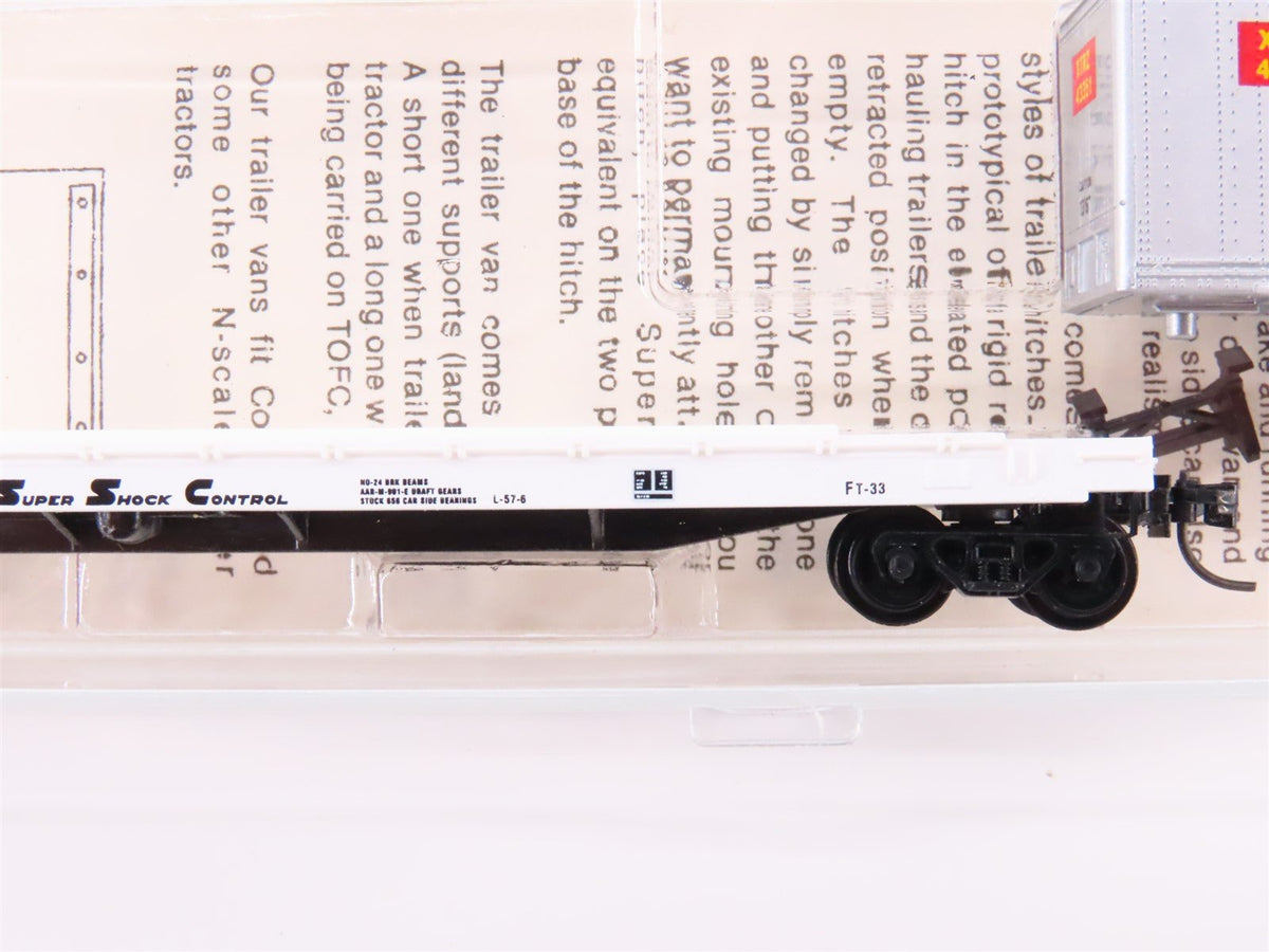 N Kadee Micro-Trains MTL 64010 ATSF TOFC Flat Car #293274 w/Custom XTRZ Trailer