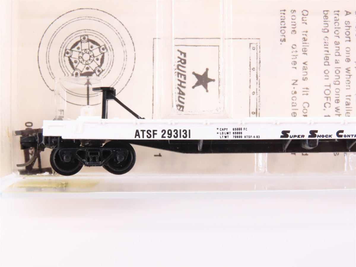 N Kadee Micro-Trains MTL 64010 ATSF TOFC Flat Car #293131 w/Custom XTRA Trailer