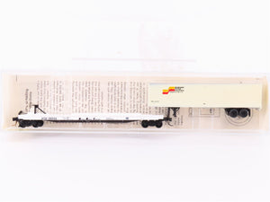 N Kadee Micro-Trains MTL 64010 ATSF TOFC Flat Car #293133 w/Custom SBD Trailer