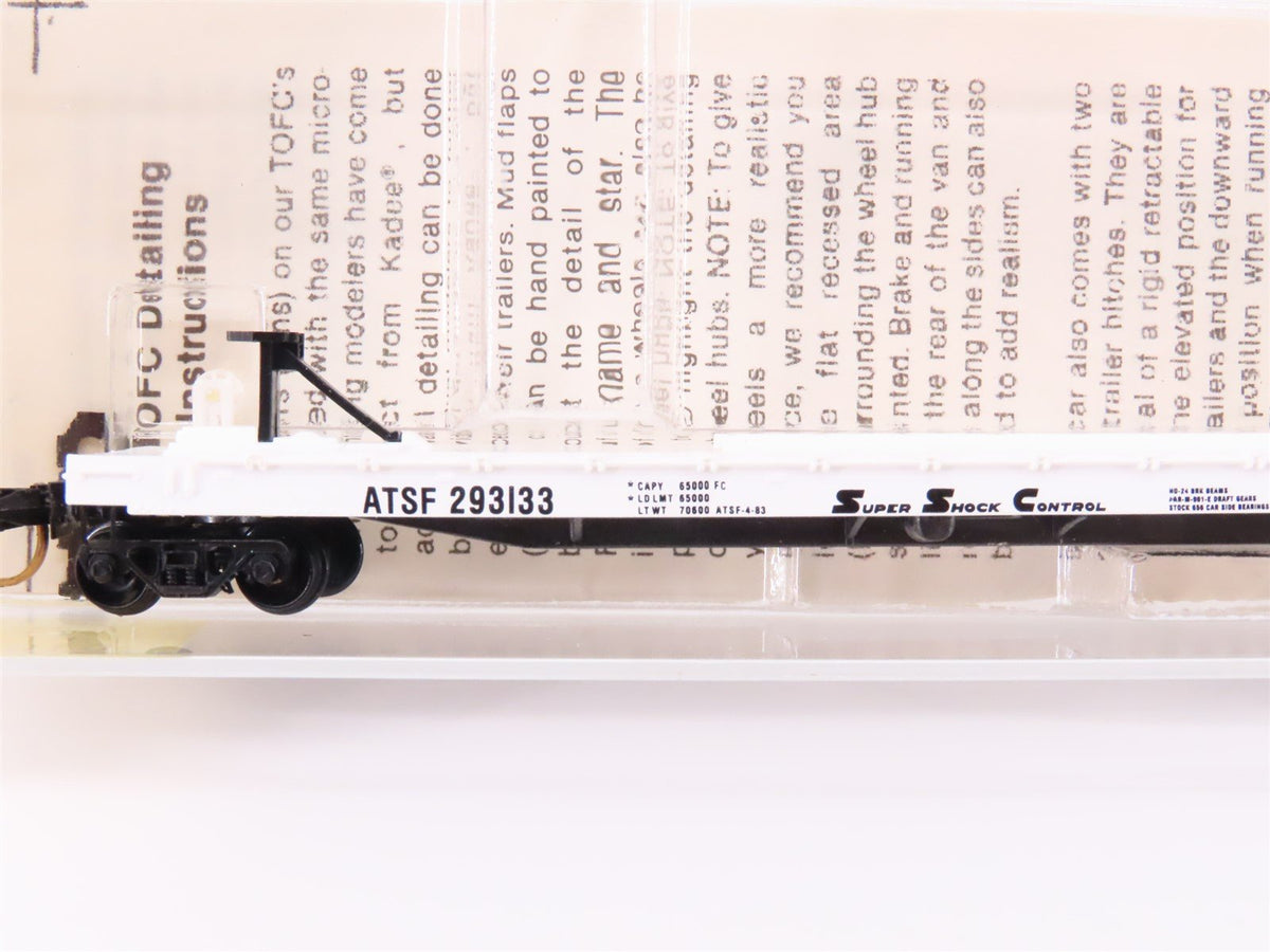 N Kadee Micro-Trains MTL 64010 ATSF TOFC Flat Car #293133 w/Custom SBD Trailer