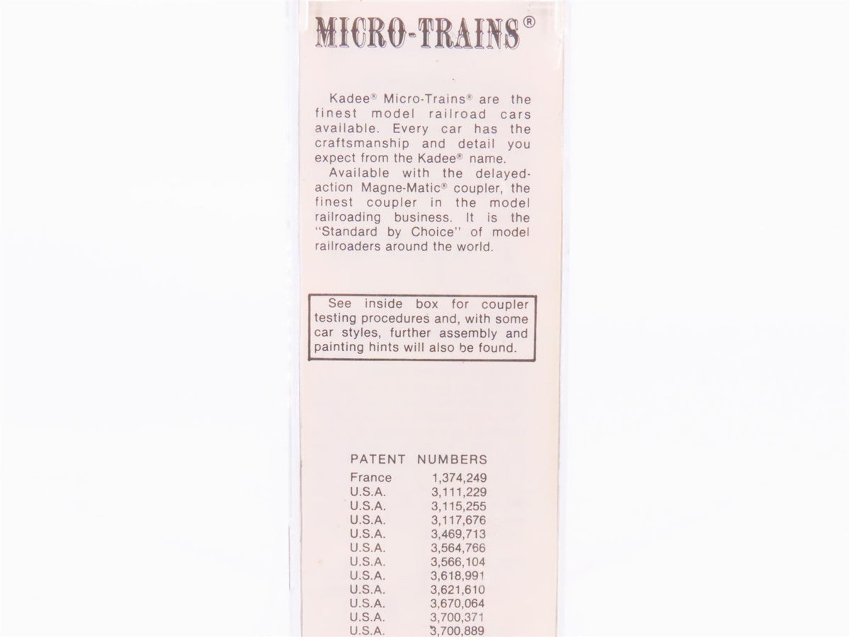 N Kadee Micro-Trains MTL 64010 ATSF TOFC Flat Car #293133 w/Custom SBD Trailer