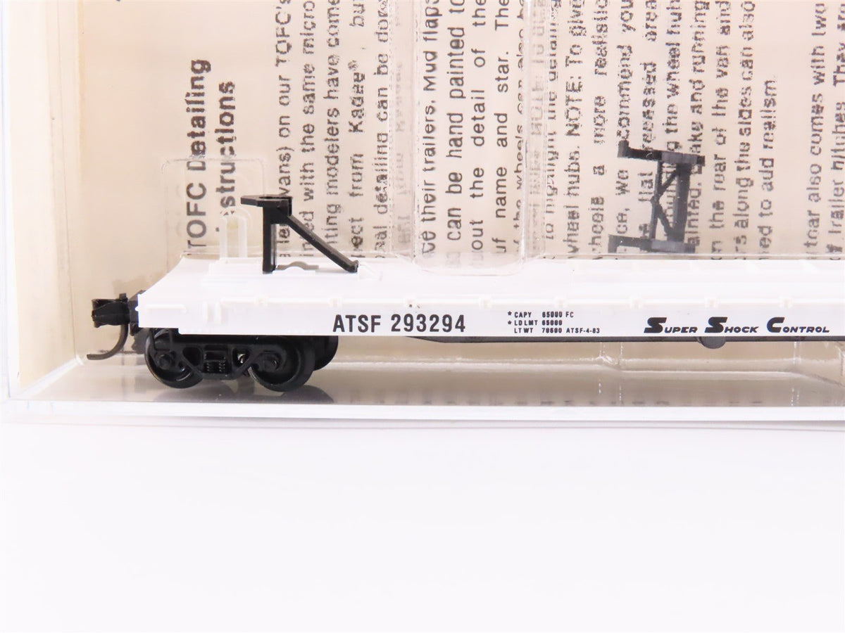 N Kadee Micro-Trains MTL 64010 ATSF TOFC Flat Car #293294 w/45&#39; N&amp;W Trailer