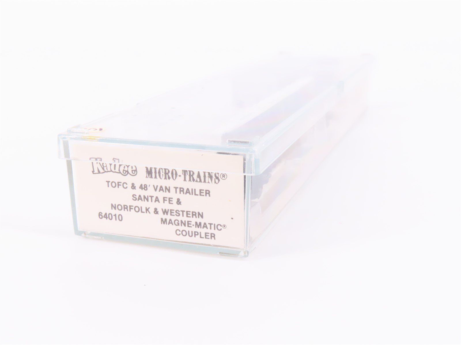 N Kadee Micro-Trains MTL 64010 ATSF TOFC Flat Car #293294 w/45' N&W Trailer