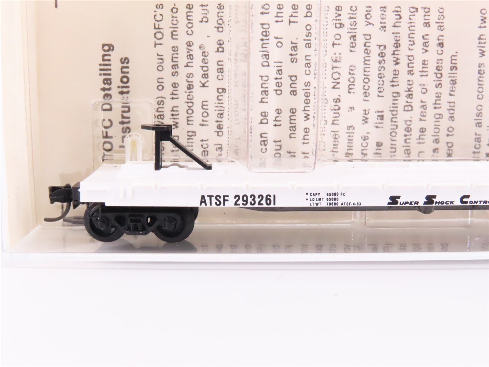 N Kadee Micro-Trains MTL 64010 ATSF TOFC Flat Car #293261 w/45' N&W Trailer
