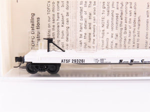 N Kadee Micro-Trains MTL 64010 ATSF TOFC Flat Car #293261 w/45' N&W Trailer