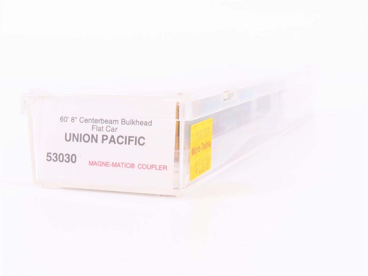 N Scale Micro-Trains MTL 53030 UP Union Pacific 60&#39; Centerbeam Flat Car #217009