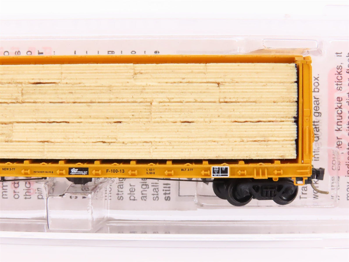 N Micro-Trains MTL 53030 UP Union Pacific 60&#39; Centerbeam Flat Car w/Custom Load