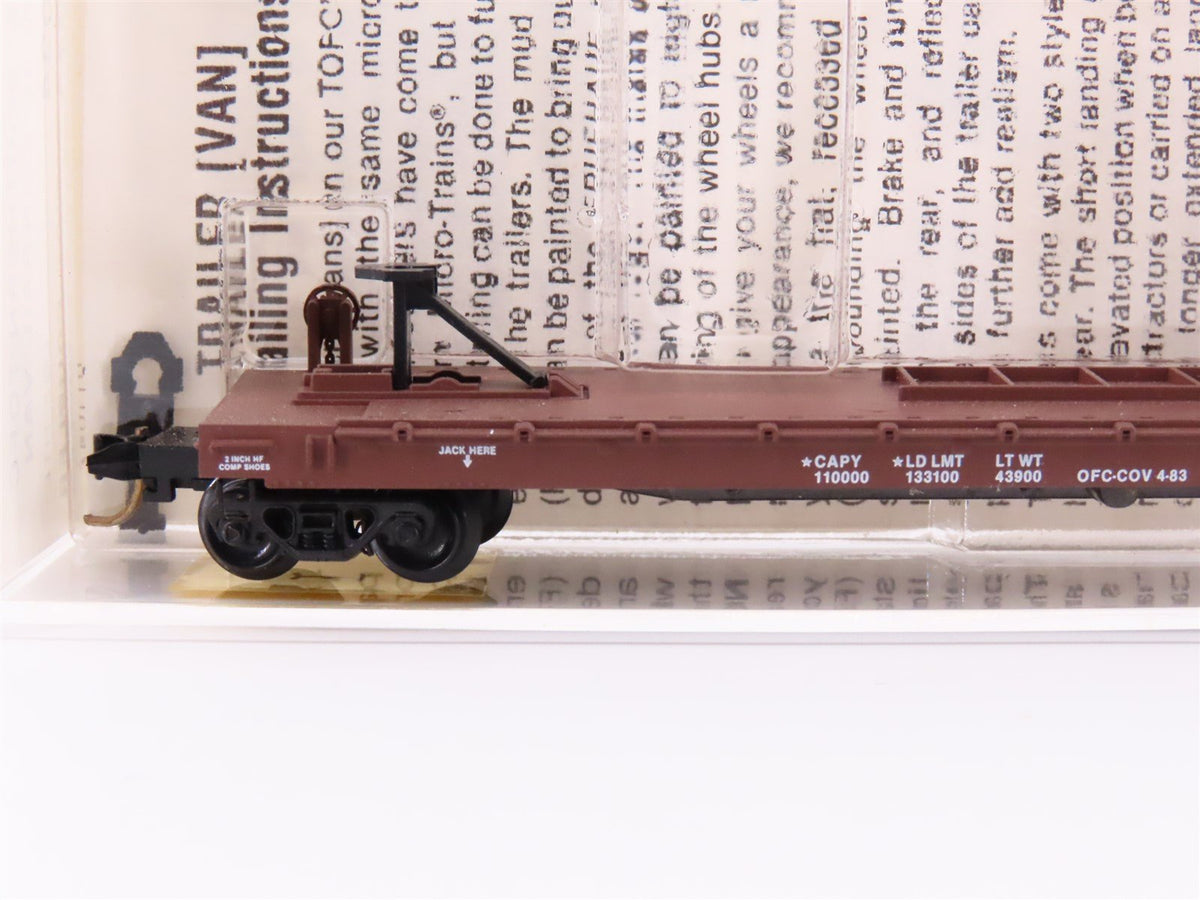 N Micro-Trains MTL 64034 SOU 57&#39;6&quot; TOFC Flat Car #151300 w/ 45&#39; Conrail Trailer