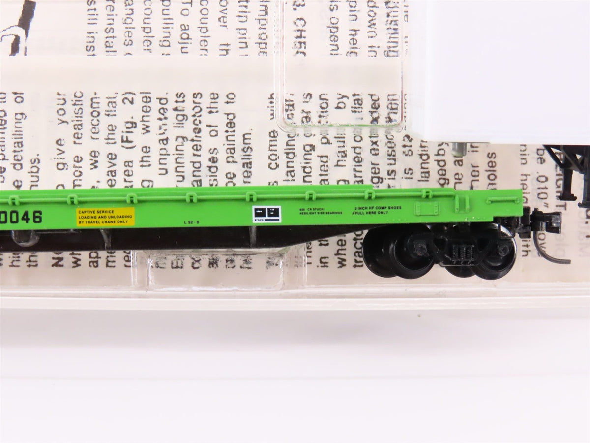 N Micro-Trains MTL 64044 FEC 57&#39;6&quot; TOFC Flat Car #30046 w/ Undecorated Trailer