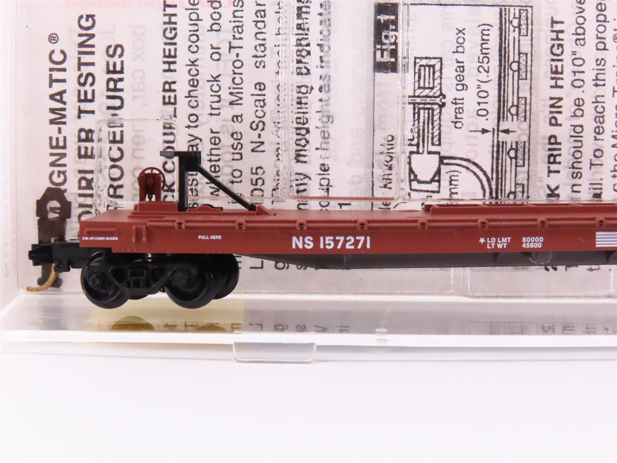 N Scale Micro-Trains MTL 64050 NS Norfolk Southern 57&#39;6&quot; TOFC Flat Car #157271