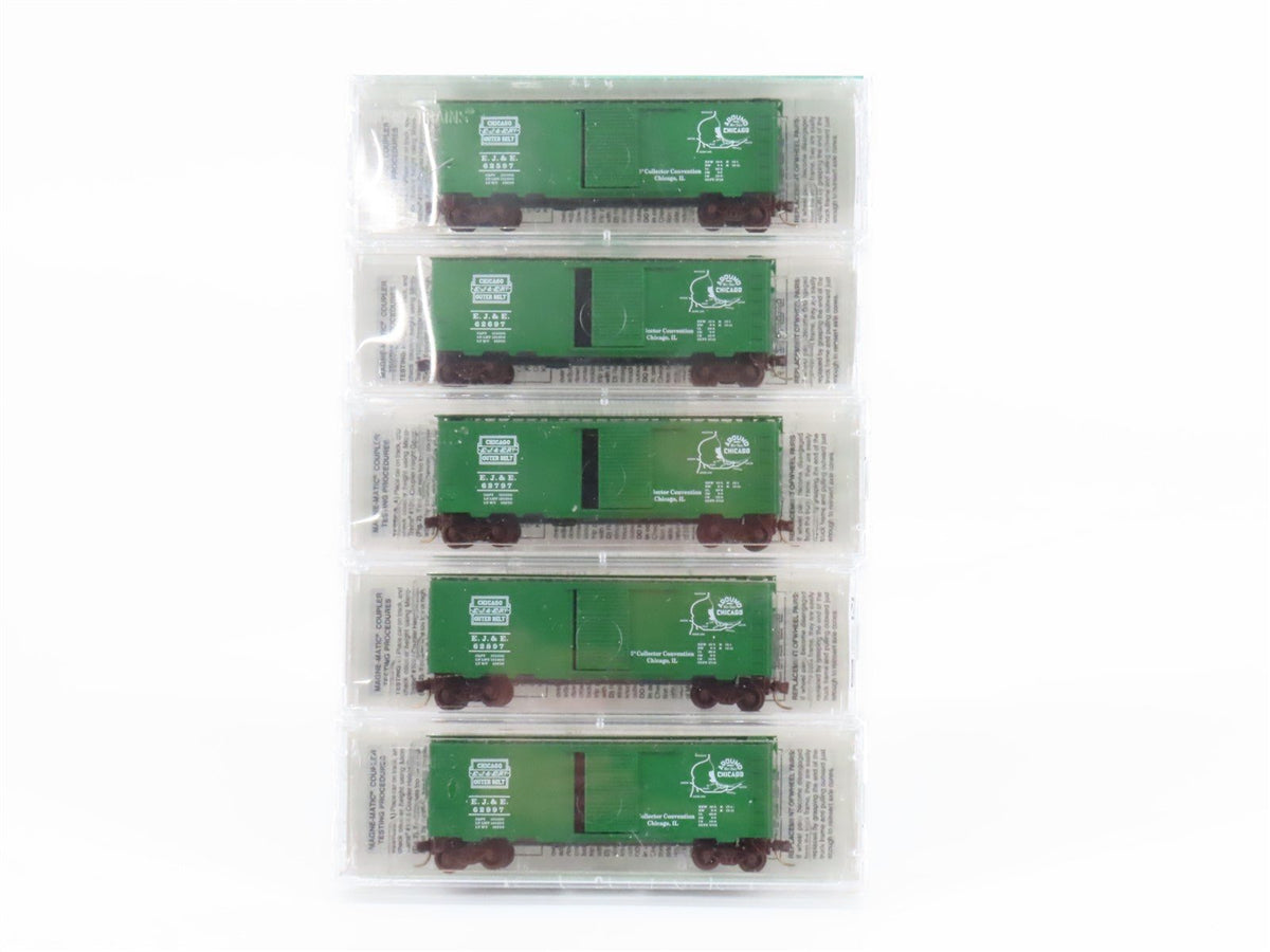 N Scale Micro-Trains MTL NSC EJ&amp;E Elgin Joliet &amp; Eastern Box Car 5-Pack Sealed