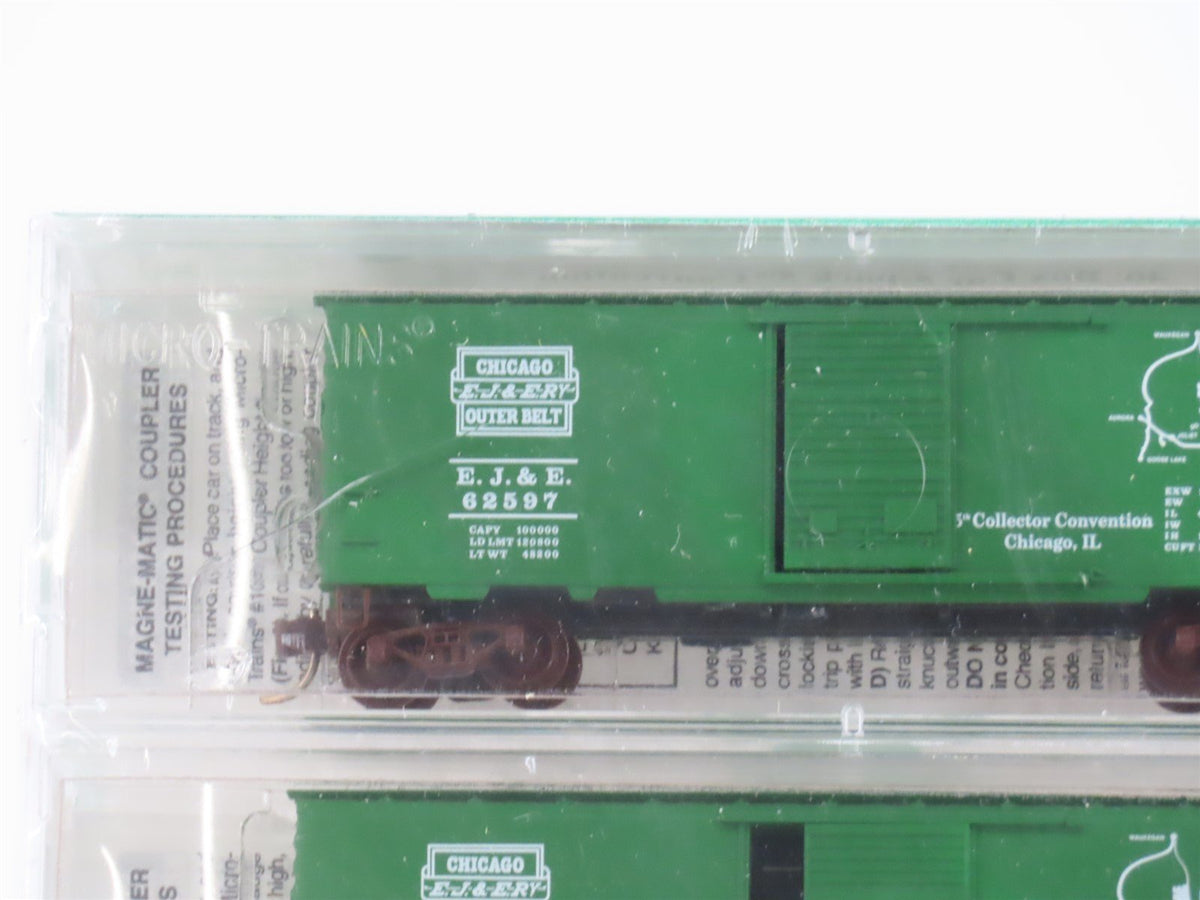 N Scale Micro-Trains MTL NSC EJ&amp;E Elgin Joliet &amp; Eastern Box Car 5-Pack Sealed