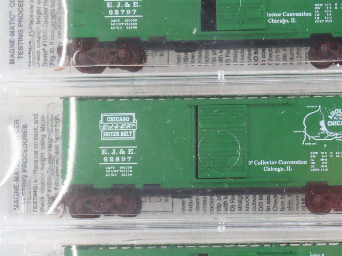 N Scale Micro-Trains MTL NSC EJ&amp;E Elgin Joliet &amp; Eastern Box Car 5-Pack Sealed