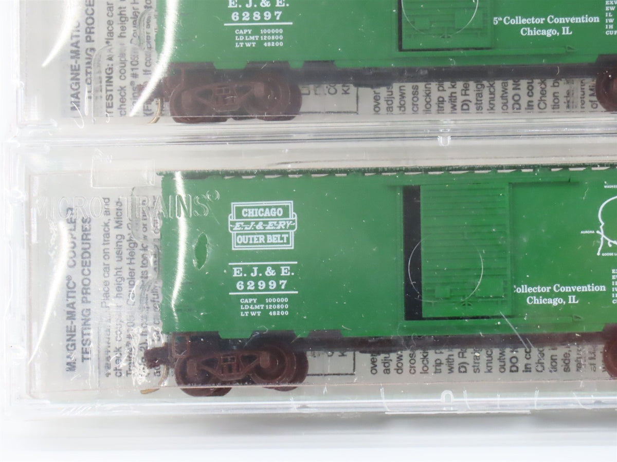 N Scale Micro-Trains MTL NSC EJ&amp;E Elgin Joliet &amp; Eastern Box Car 5-Pack Sealed