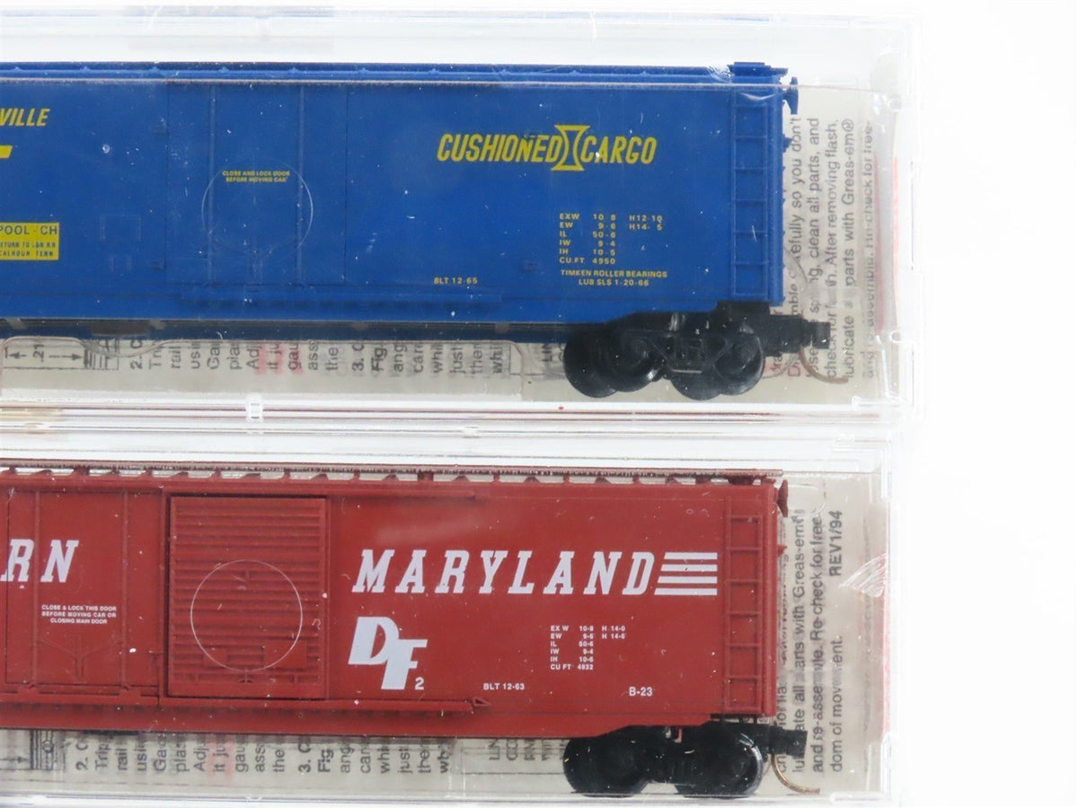 N Scale Micro-Trains MTL 19993 L&amp;N/WM/PRR/SM/MILW 50&#39; Box Cars 5-Pack Sealed