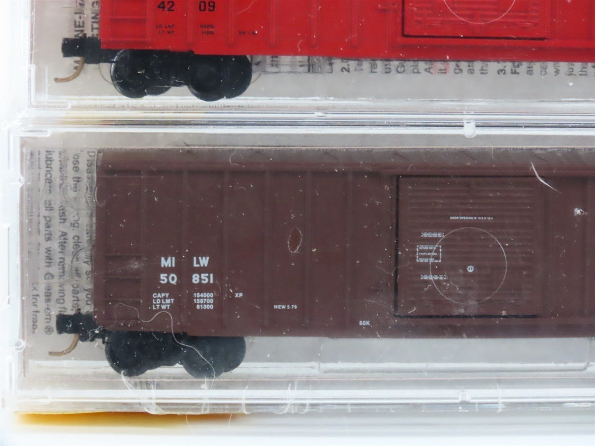 N Scale Micro-Trains MTL 19993 L&amp;N/WM/PRR/SM/MILW 50&#39; Box Cars 5-Pack Sealed