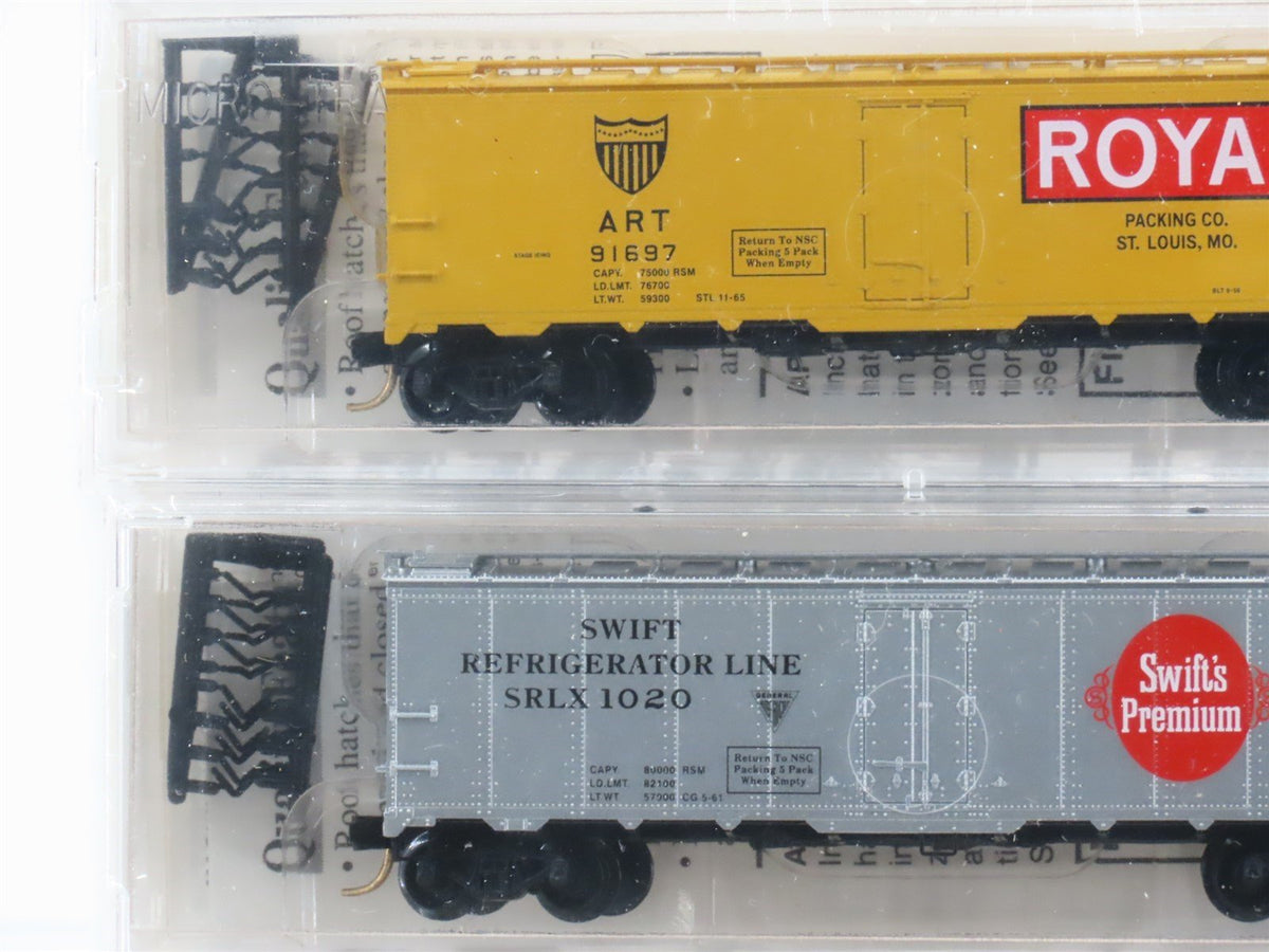 N Scale Micro-Trains MTL NSC Meat Packers 40&#39; Steel Ice Reefers 5-Pack Sealed