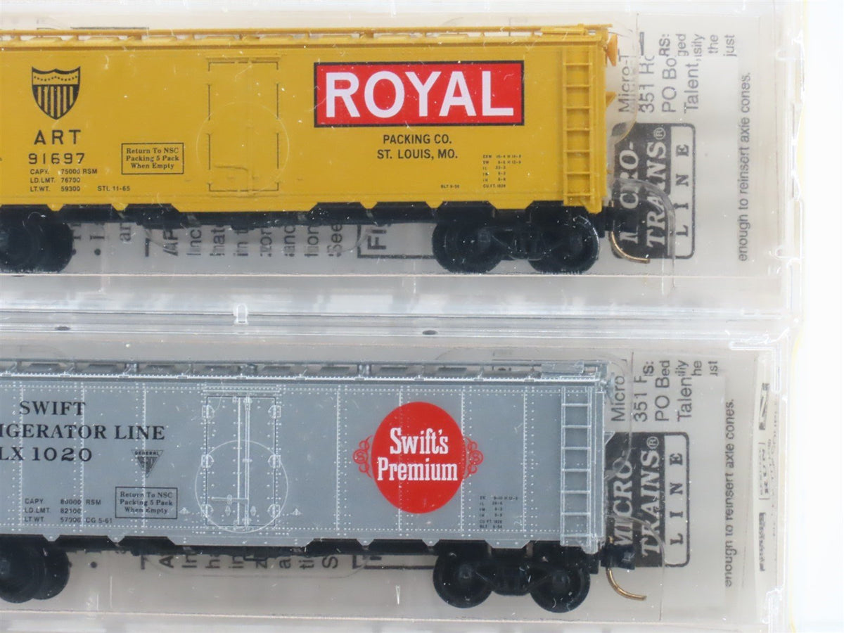 N Scale Micro-Trains MTL NSC Meat Packers 40&#39; Steel Ice Reefers 5-Pack Sealed