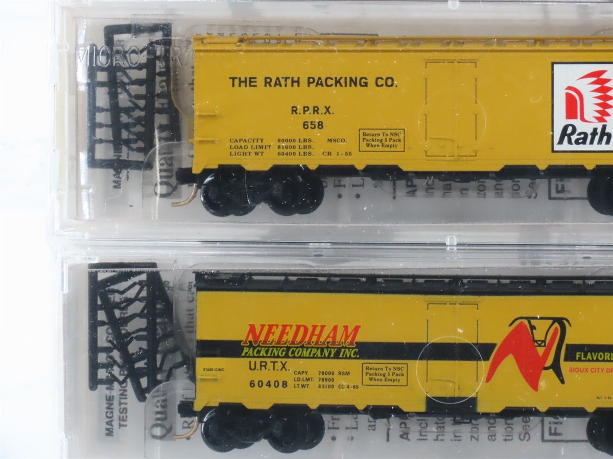 N Scale Micro-Trains MTL NSC Meat Packers 40&#39; Steel Ice Reefers 5-Pack Sealed