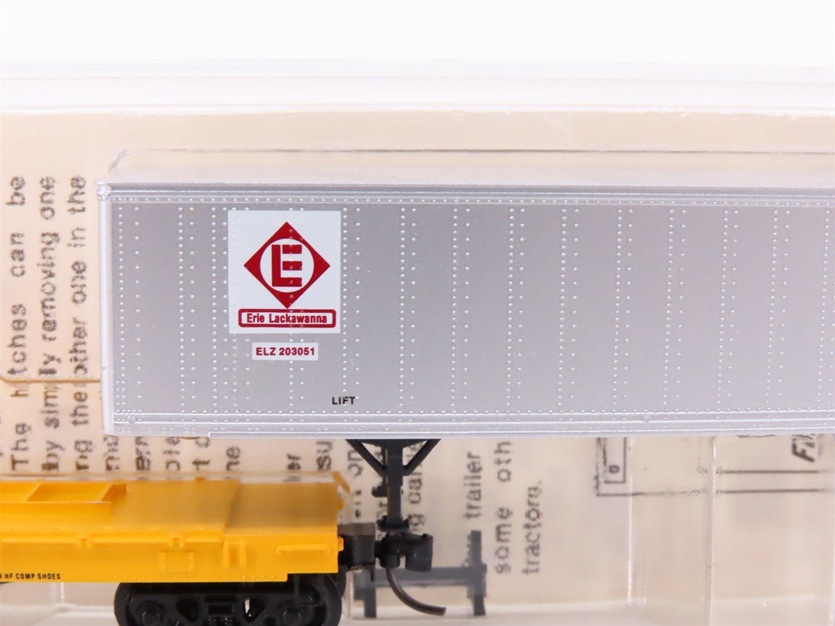 N Kadee Micro-Trains MTL 68020 CNW 57&#39;6&quot; TOFC Flat Car #780511 w/48&#39; EL Trailer