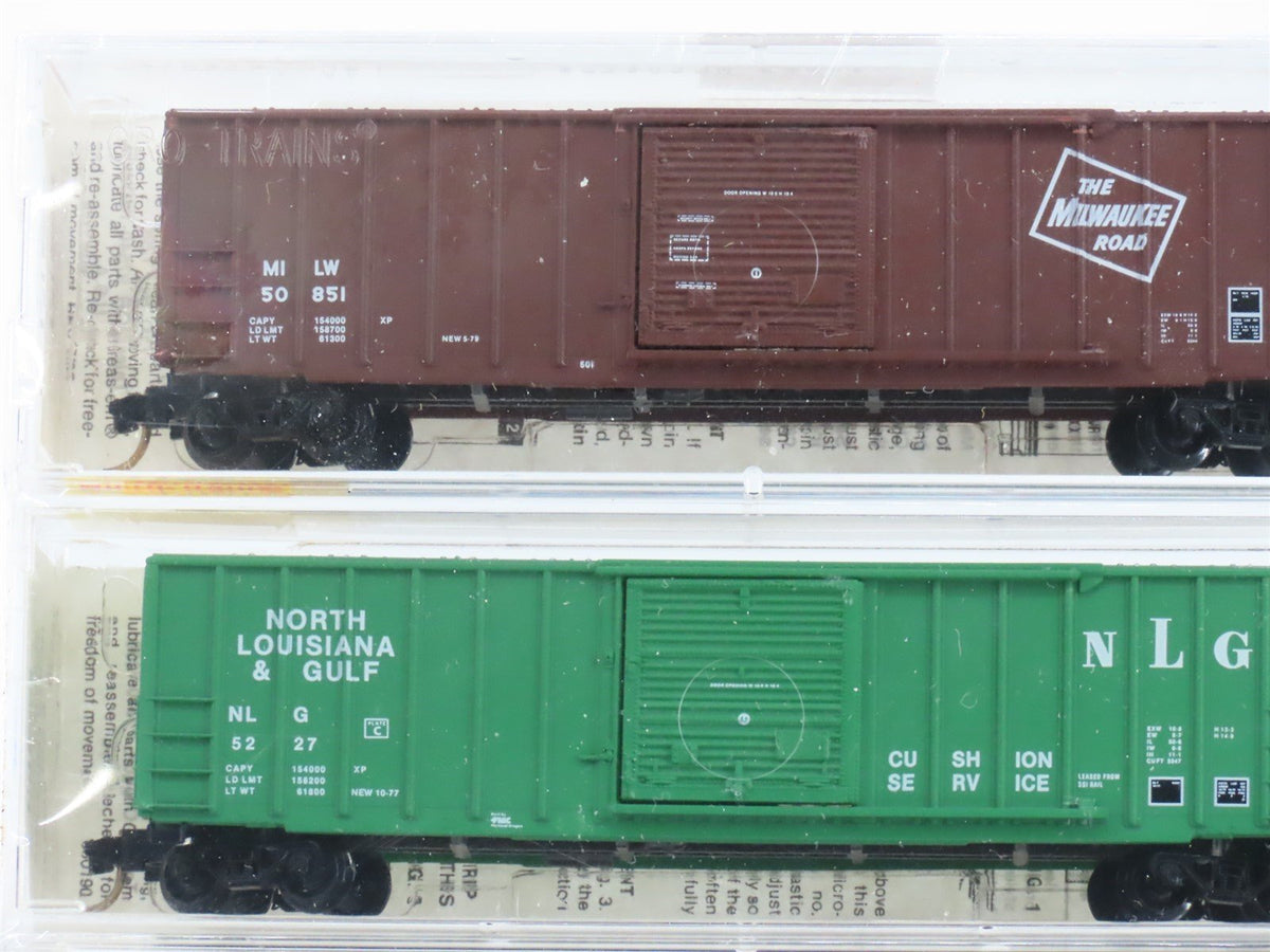 N Scale Micro-Trains MTL MILW/NLG/RI/MP/CNJ Gondolas &amp; Box Cars 5-Pack Sealed