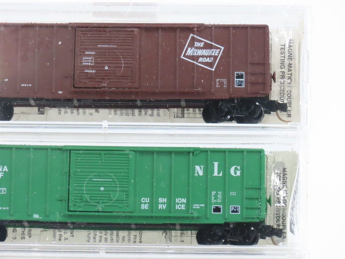 N Scale Micro-Trains MTL MILW/NLG/RI/MP/CNJ Gondolas &amp; Box Cars 5-Pack Sealed