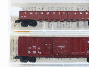 N Scale Micro-Trains MTL MILW/NLG/RI/MP/CNJ Gondolas & Box Cars 5-Pack Sealed