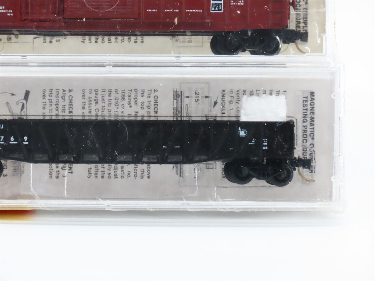 N Scale Micro-Trains MTL MILW/NLG/RI/MP/CNJ Gondolas &amp; Box Cars 5-Pack Sealed