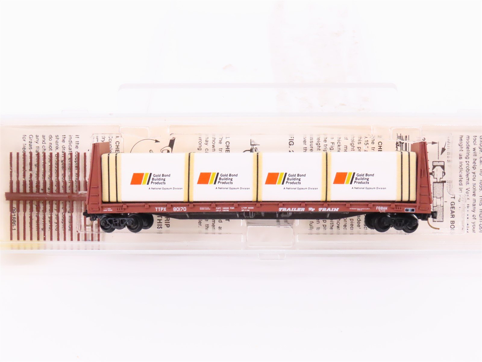 N Kadee Micro-Trains MTL 54040 TTPX TTX 61'8" Bulkhead Flat Car w/ Custom Load