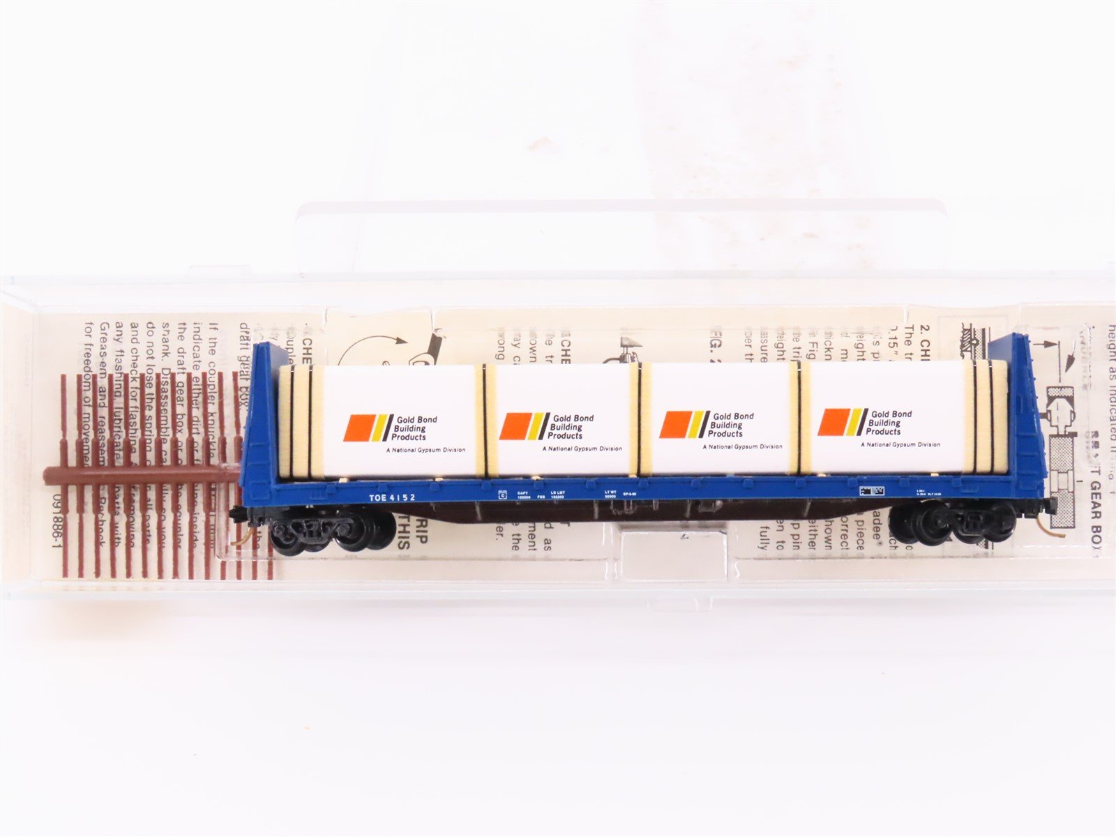 N Kadee Micro-Trains MTL 54090 TOE 61'8" Bulkhead Flat Car w/ Custom Load