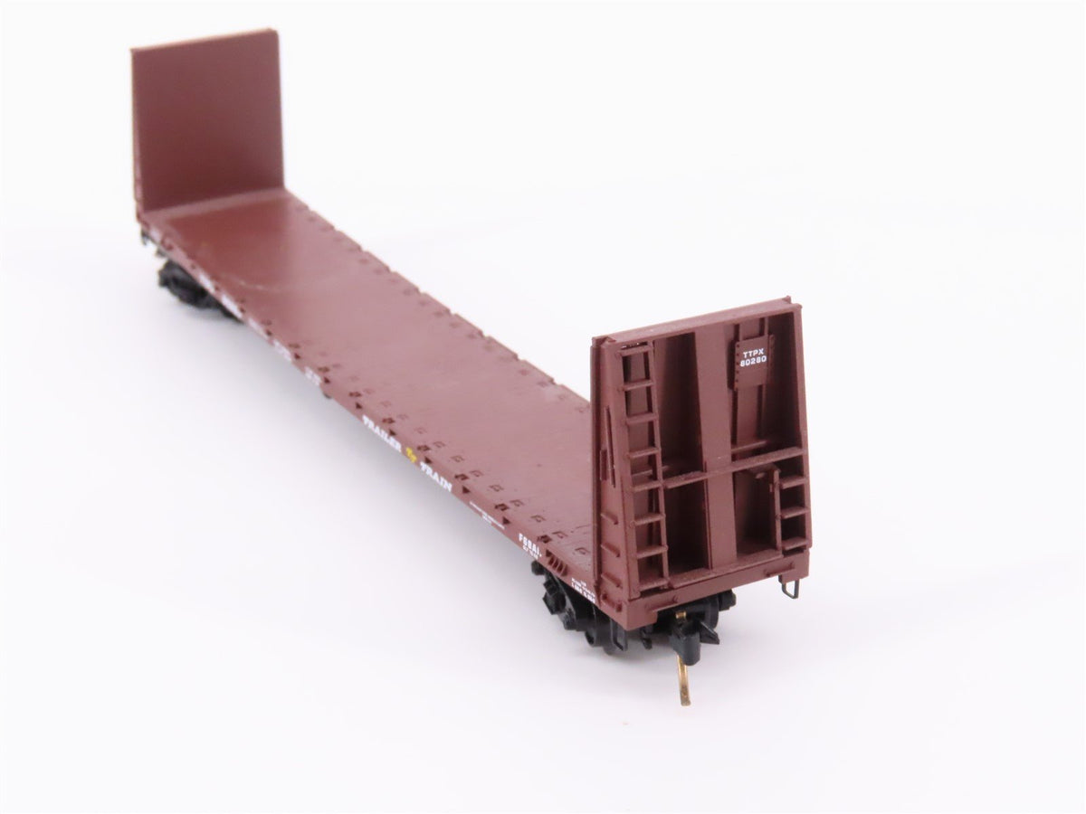 N Micro-Trains MTL 54040 TTPX Trailer Train 61&#39;8&quot; Bulkhead Flat Car #80280