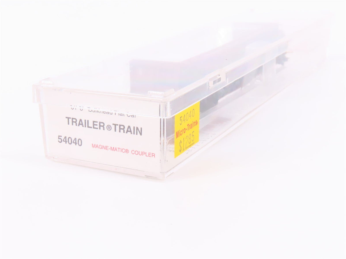 N Micro-Trains MTL 54040 TTPX Trailer Train 61&#39;8&quot; Bulkhead Flat Car #80280