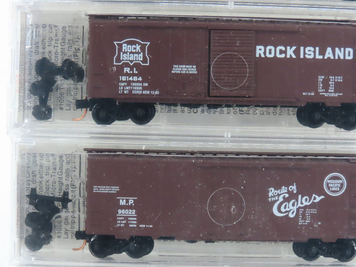 N Scale Micro-Trains MTL 22182 RI/SP/MILW/MP 30 Years 40&#39; Box Car 5-Pack Sealed