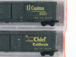 N Scale Micro-Trains MTL 34262 ATSF Map & Slogan Series Box Car 5-Pack Sealed