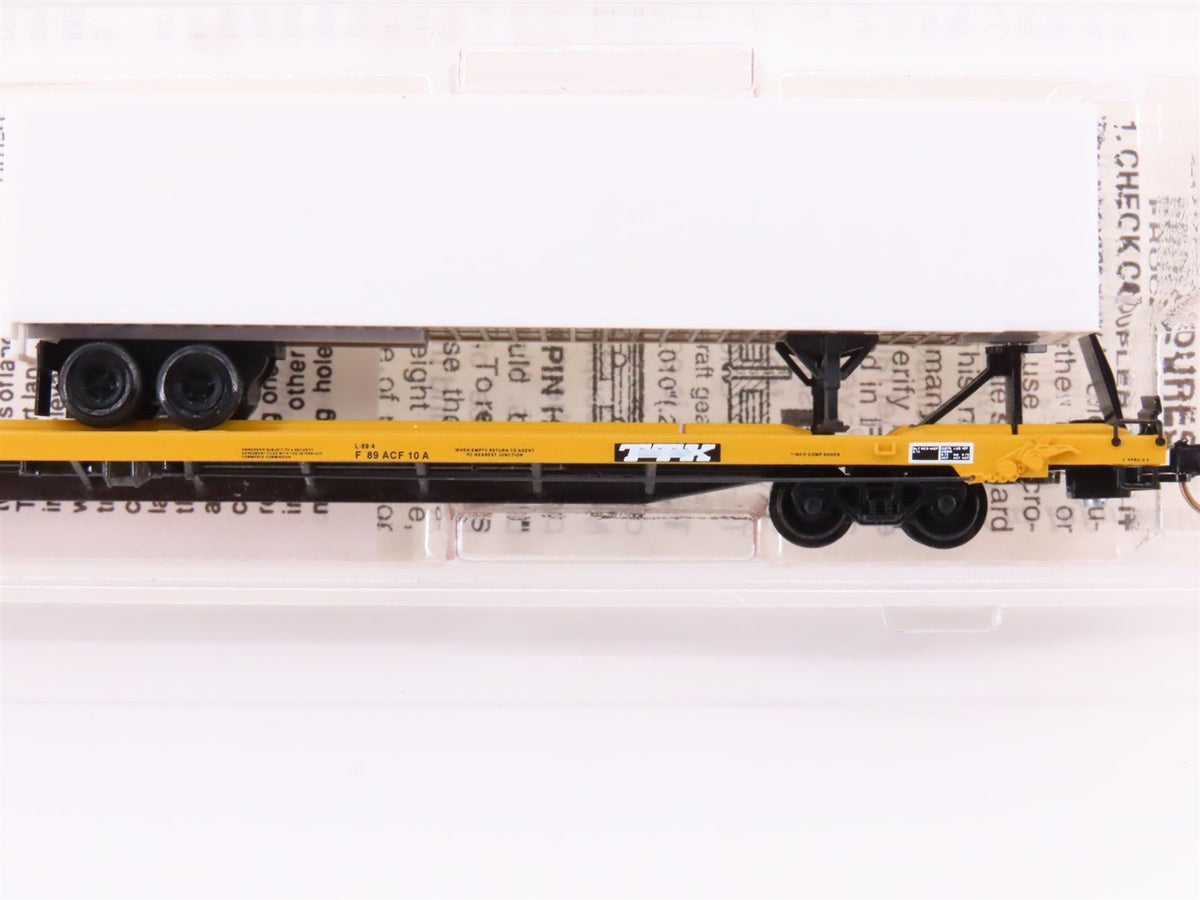 N Micro-Trains MTL 71524 TTX 89&#39; TOFC Flat Car #252705 w/45&#39; Undecorated Trailer