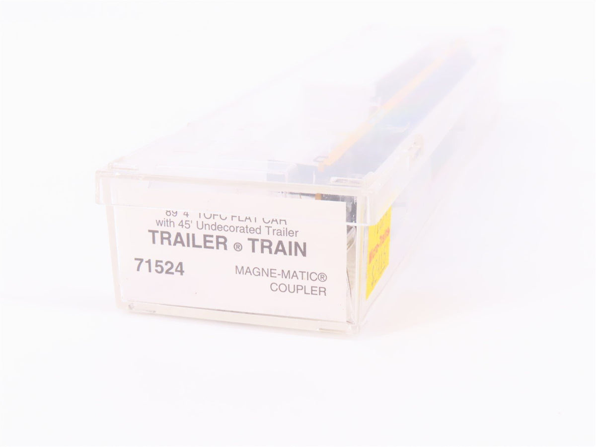 N Micro-Trains MTL 71524 TTX 89&#39; TOFC Flat Car #252705 w/45&#39; Undecorated Trailer