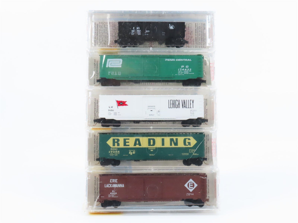 N Scale Micro-Trains MTL 78052 Conrail Merger Hopper &amp; Box Cars 5-Pack Sealed