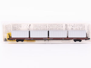 N Micro-Trains MTL 72020-4 TTAX Trailer Train 89' COFC Flat Car #972216 w/ Load