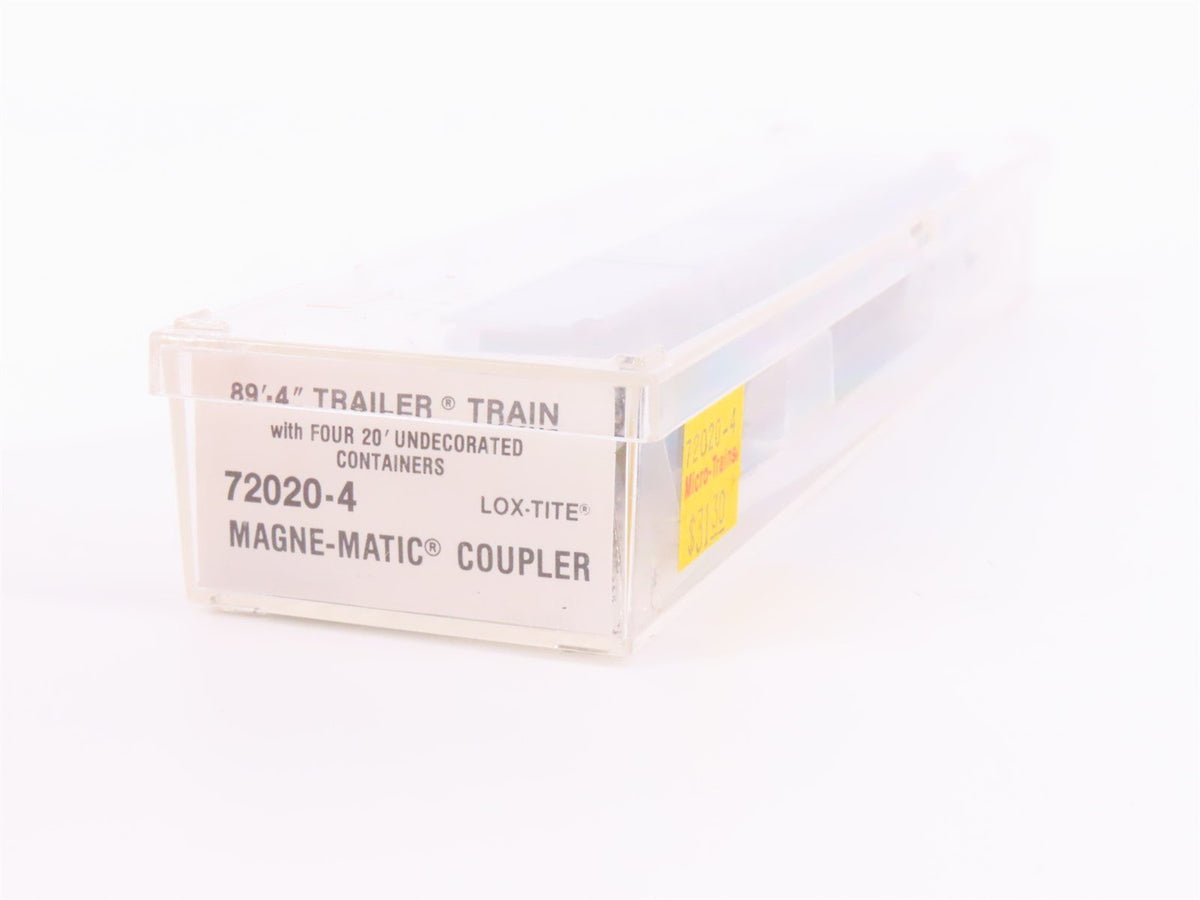 N Micro-Trains MTL 72020-4 TTAX Trailer Train 89&#39; COFC Flat Car #972216 w/ Load