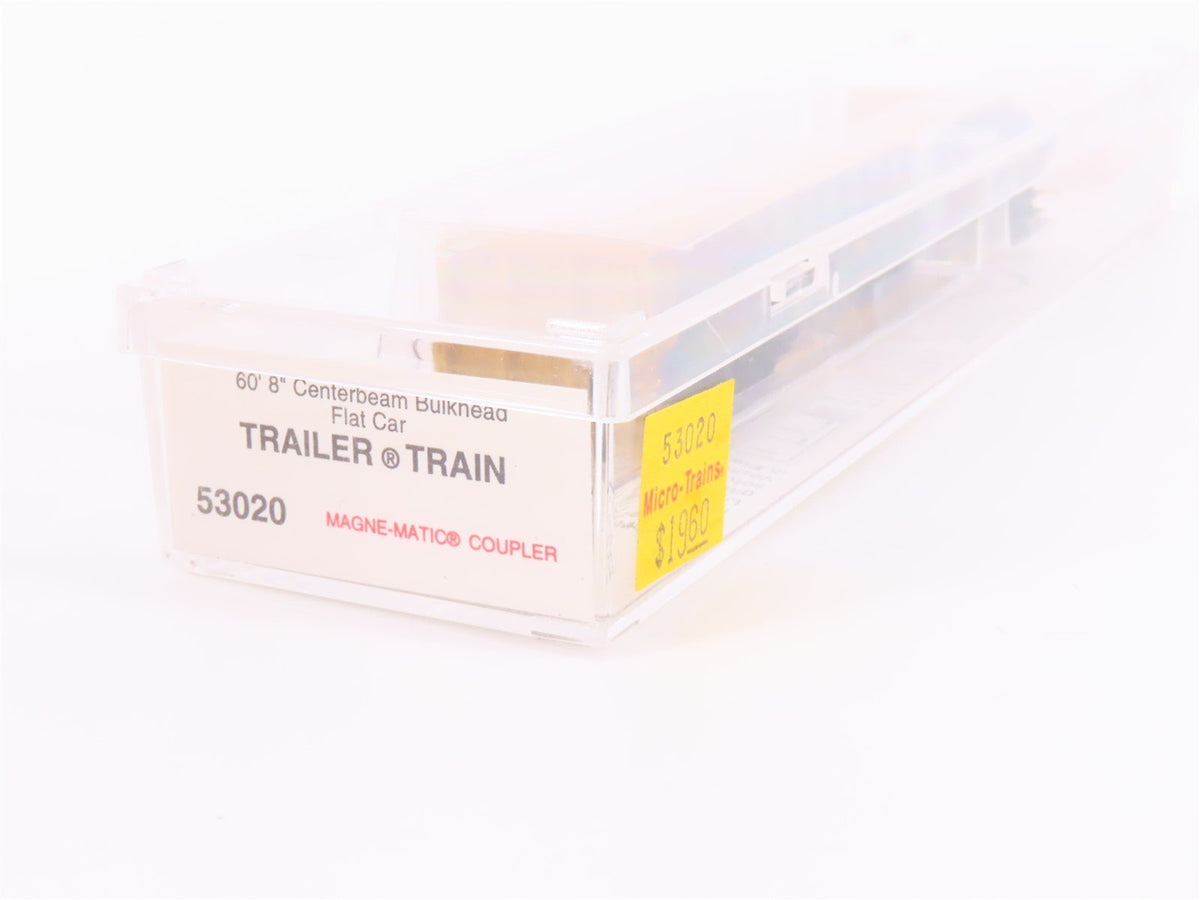 N Micro-Trains MTL 53020 TTZX Trailer Train 60&#39;8&quot; Centerbeam Flat Car #86090