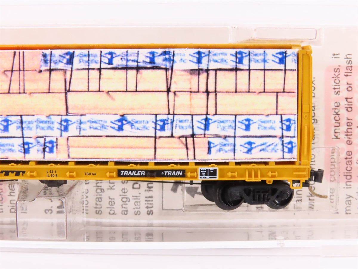 N Micro-Trains MTL 53020 TTZX TTX 60&#39;8&quot; Centerbeam Flat Car w/ Custom Load