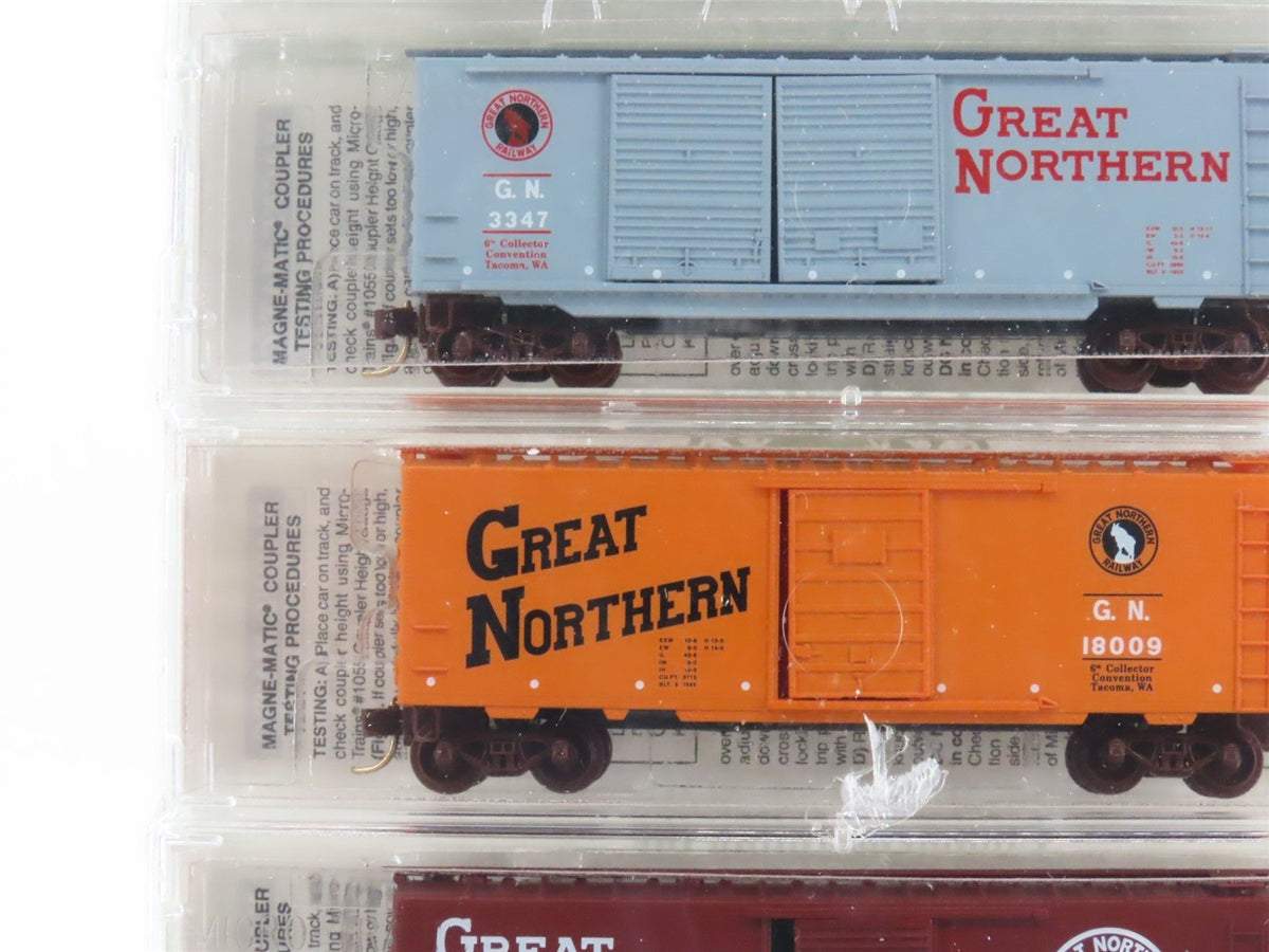 N Scale Micro-Trains MTL NSC GN Great Northern Railway 40&#39; Box Car 5-Pack Sealed