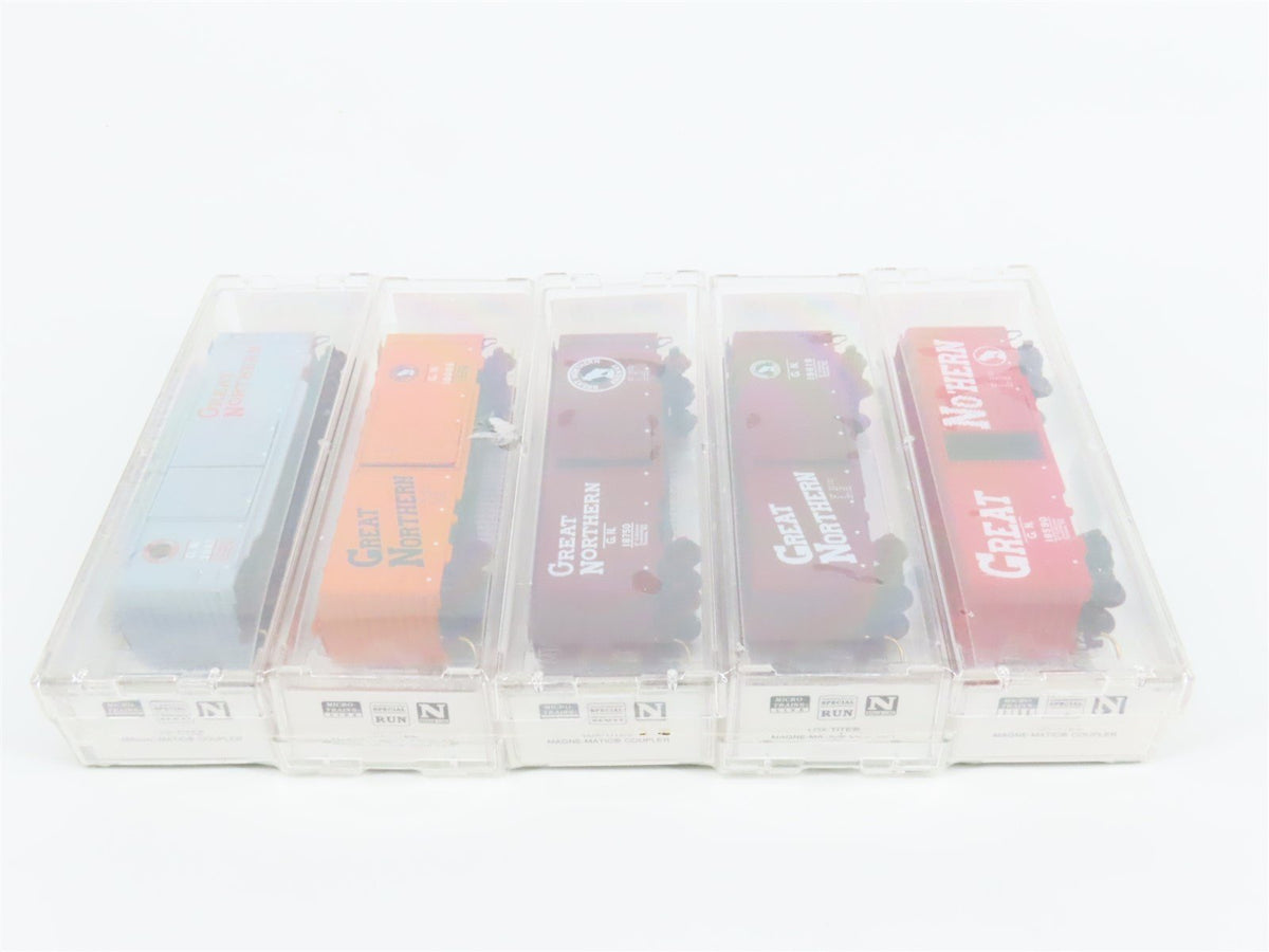 N Scale Micro-Trains MTL NSC GN Great Northern Railway 40&#39; Box Car 5-Pack Sealed