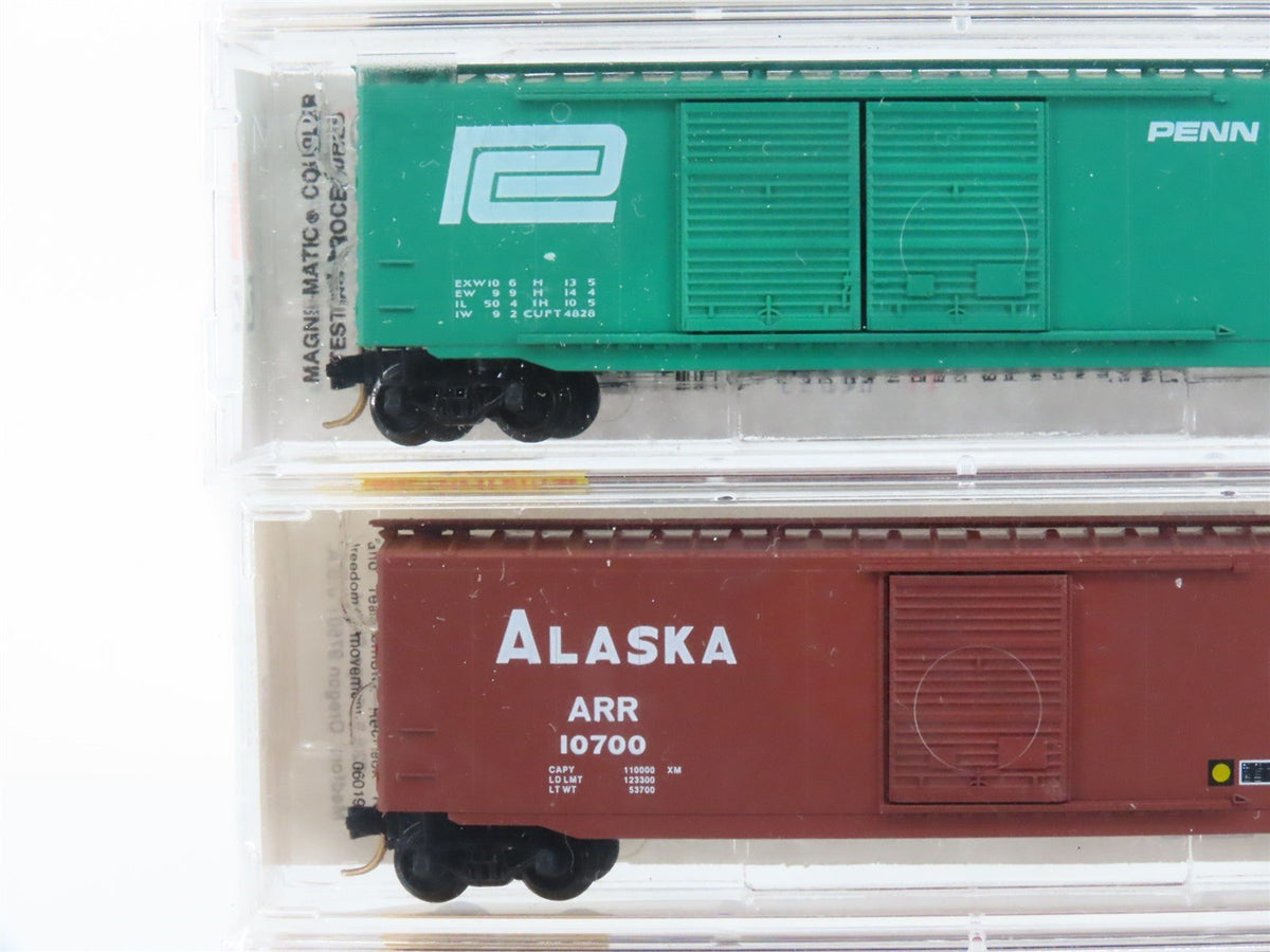 N Scale Micro-Trains MTL 19995 B&amp;LE/BN/PC/ARR/IC Railroad Box Car 5-Pack Sealed