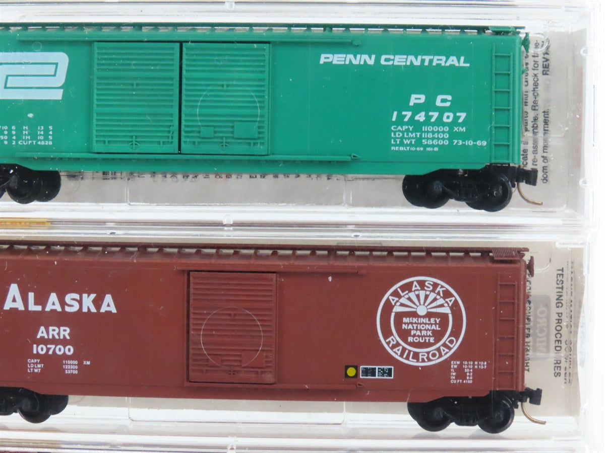 N Scale Micro-Trains MTL 19995 B&amp;LE/BN/PC/ARR/IC Railroad Box Car 5-Pack Sealed