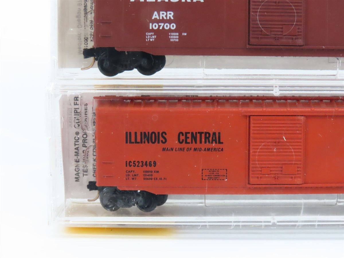 N Scale Micro-Trains MTL 19995 B&amp;LE/BN/PC/ARR/IC Railroad Box Car 5-Pack Sealed