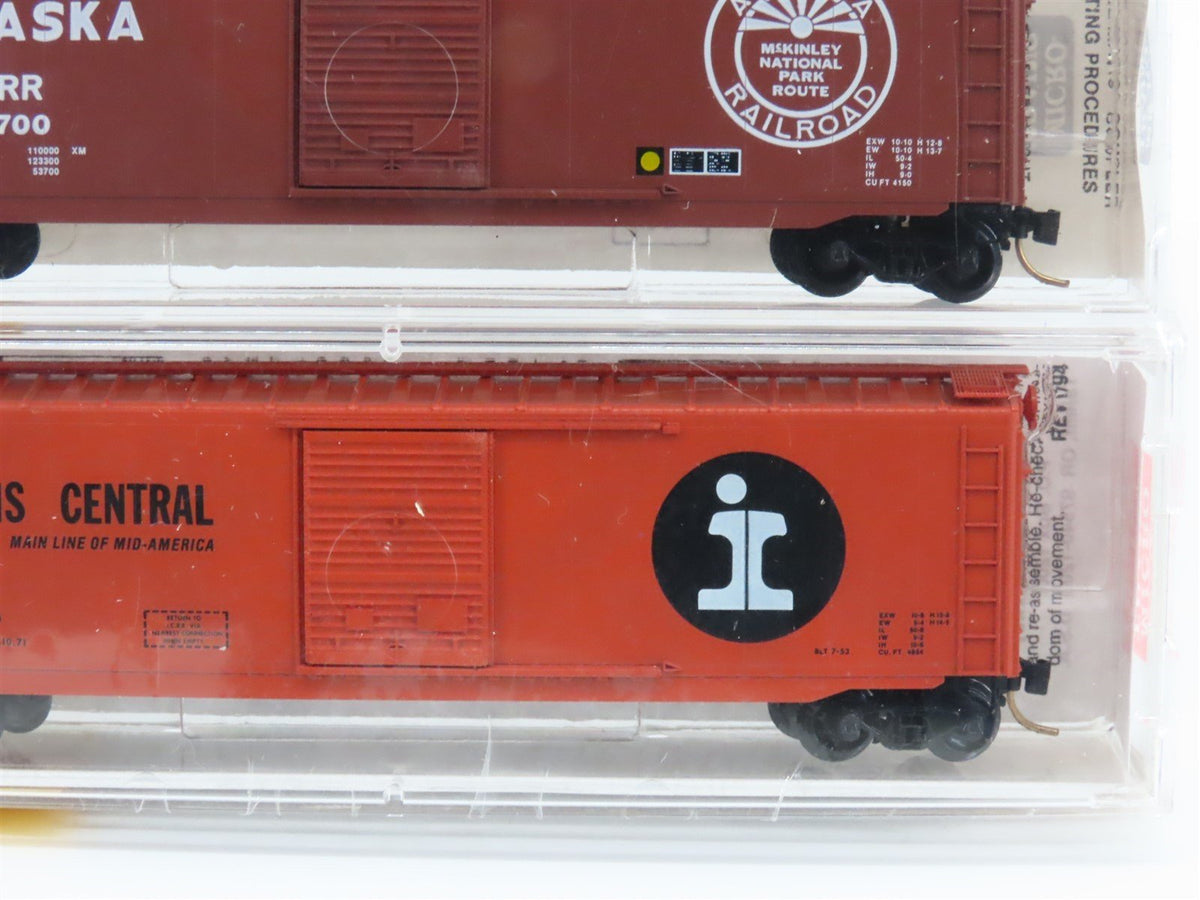 N Scale Micro-Trains MTL 19995 B&amp;LE/BN/PC/ARR/IC Railroad Box Car 5-Pack Sealed