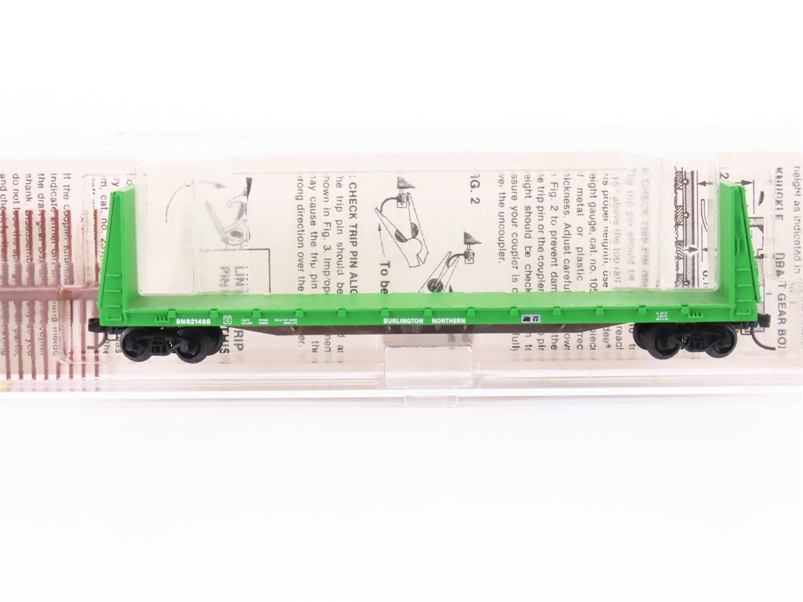 N Scale Kadee Micro-Trains MTL 54010 BN 61'6" Bulkhead Flat Car #621466